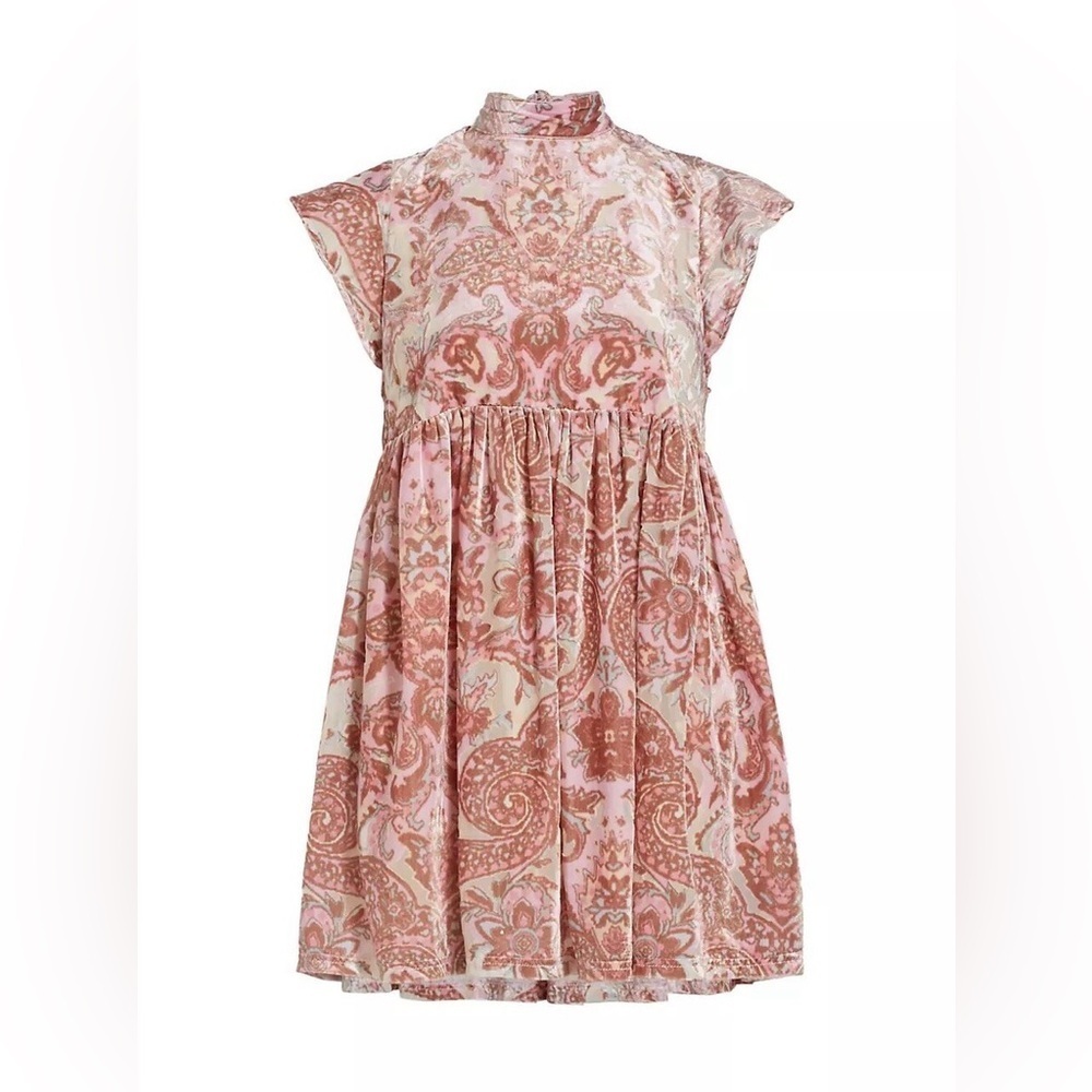 FREE PEOPLE All The Time Velvet Mini Dress S